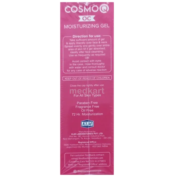 cosmo q oc moisturizing gel 60 gm